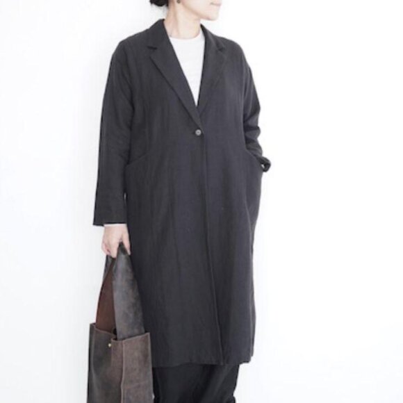 Evam Eva Linen Wide Coat - Picture 1 of 8